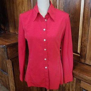 Red Long Sleeve Blouse